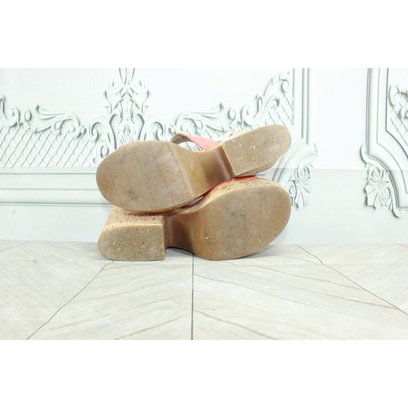 VIA SPIGA Orange Leather Strappy Heeled Sandals Size 7.5 M - Picture 9 of 9